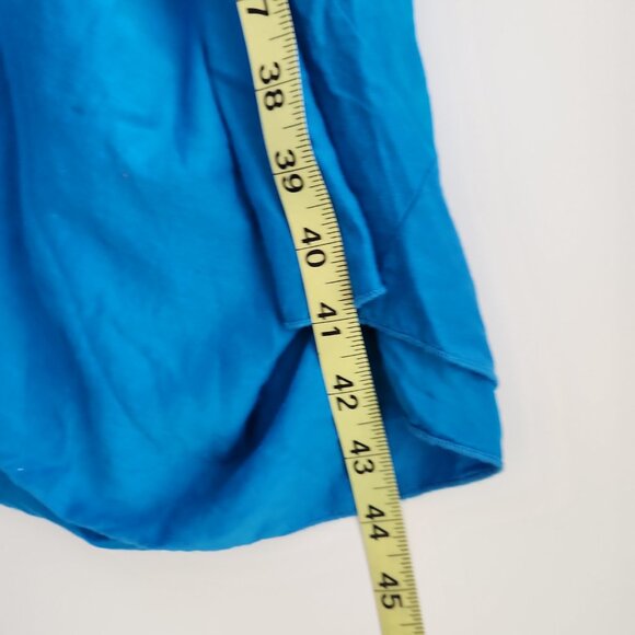 Luna Luz Blue Romantic Tank Midi Dress with pockets voluminous bubble skirt M - Picture 9 of 10